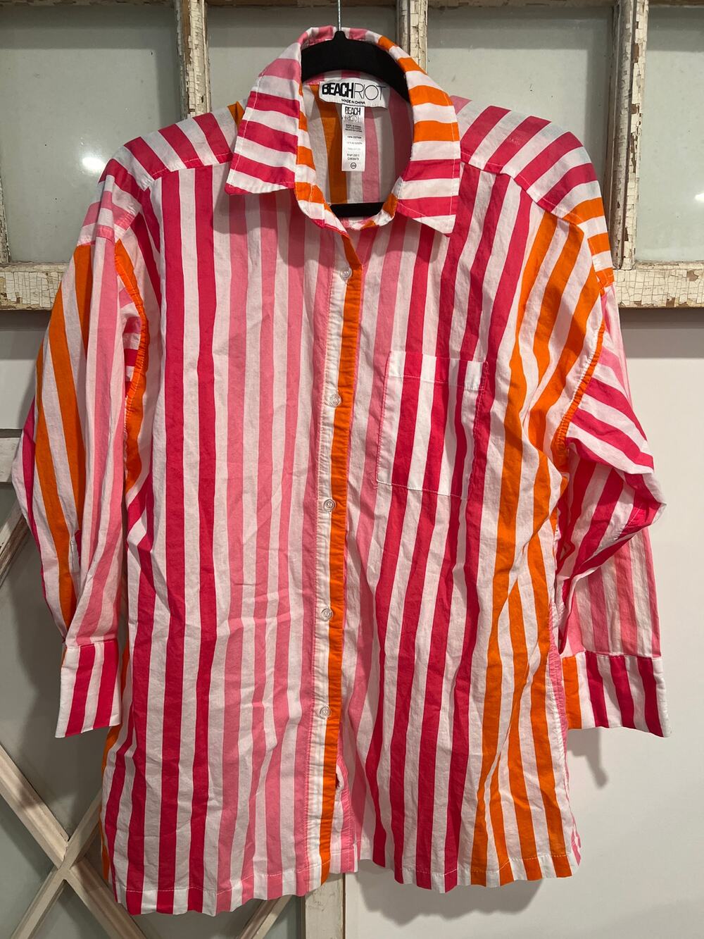 Beach Riot size small medium striped button down top